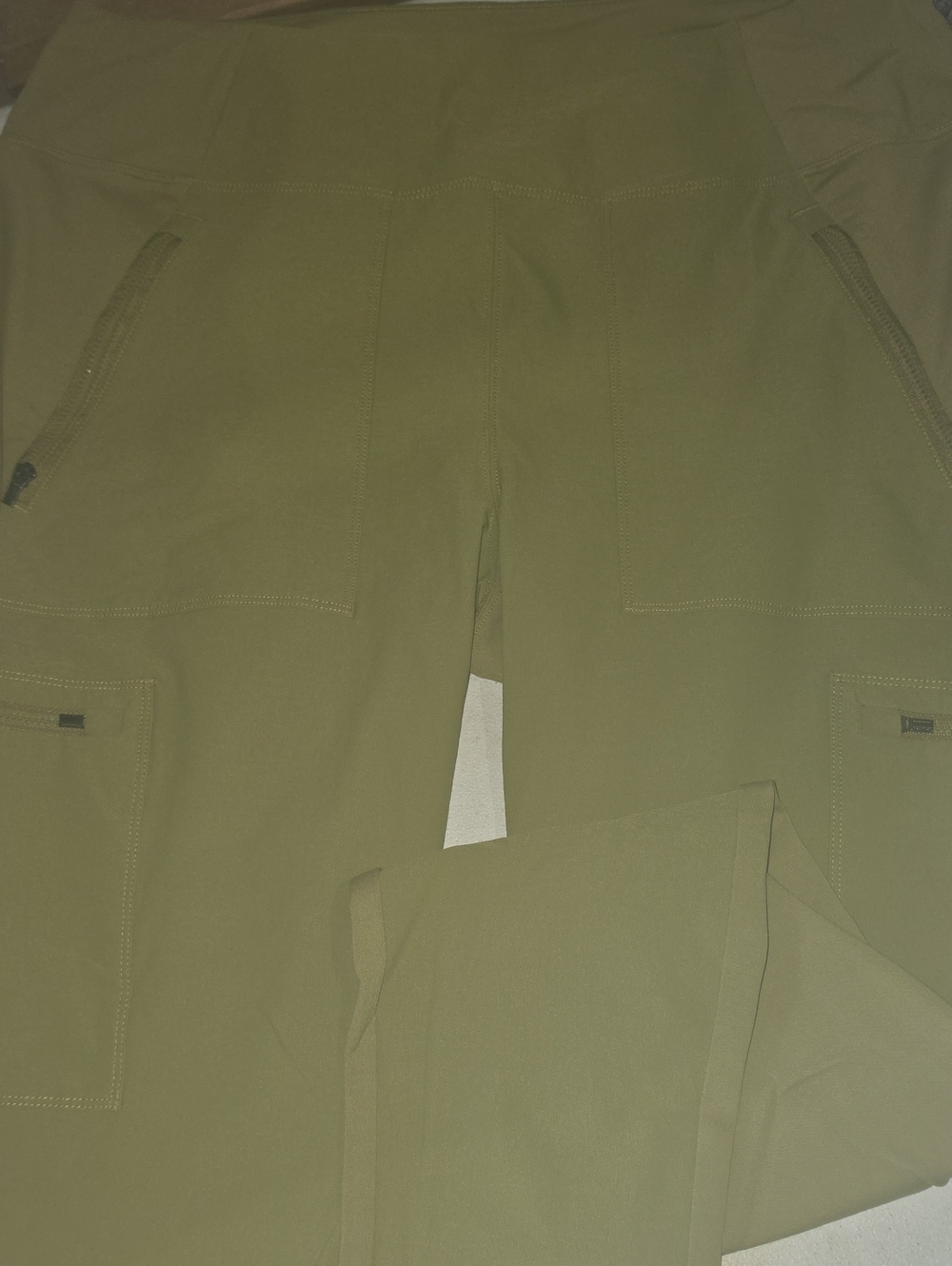 Athleta Olive Utility Track Pants with Zip Pockets